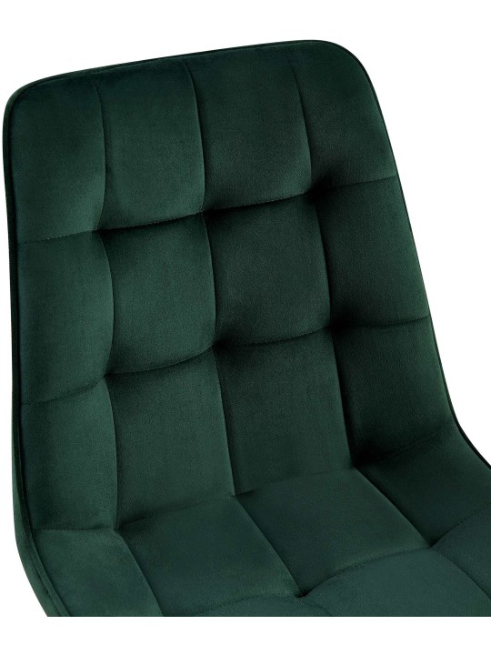 Sæt med 2 spisestuestole Gifford velvet, grøn