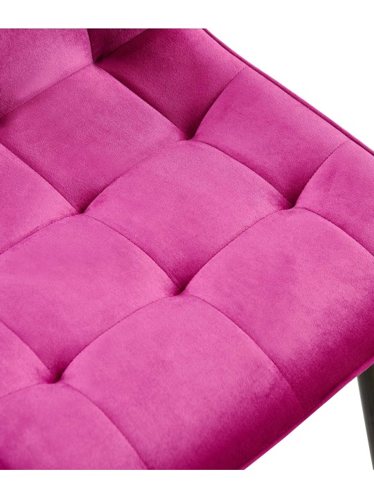 Sæt med 2 spisestuestole Gifford velvet, lilla