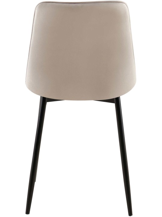 Sæt med 2 spisestuestole Gifford velvet, grå