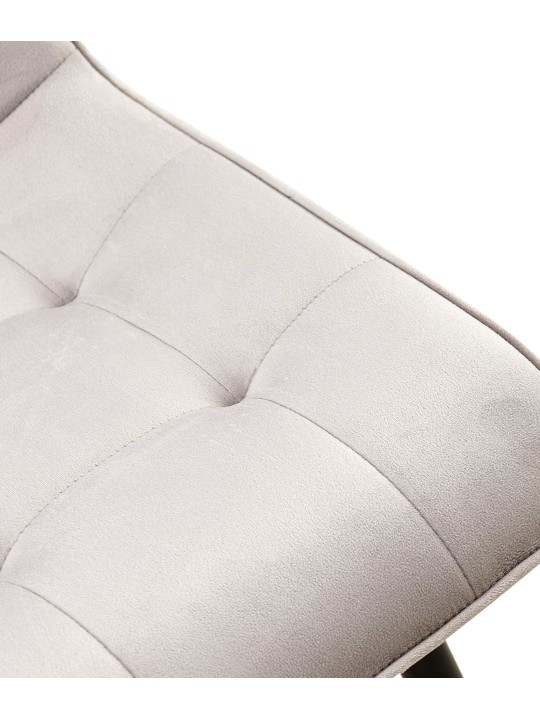 Sæt med 2 spisestuestole Gifford velvet, grå