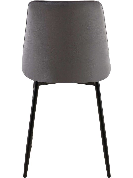 Sæt med 2 spisestuestole Gifford velvet, mørkegrå