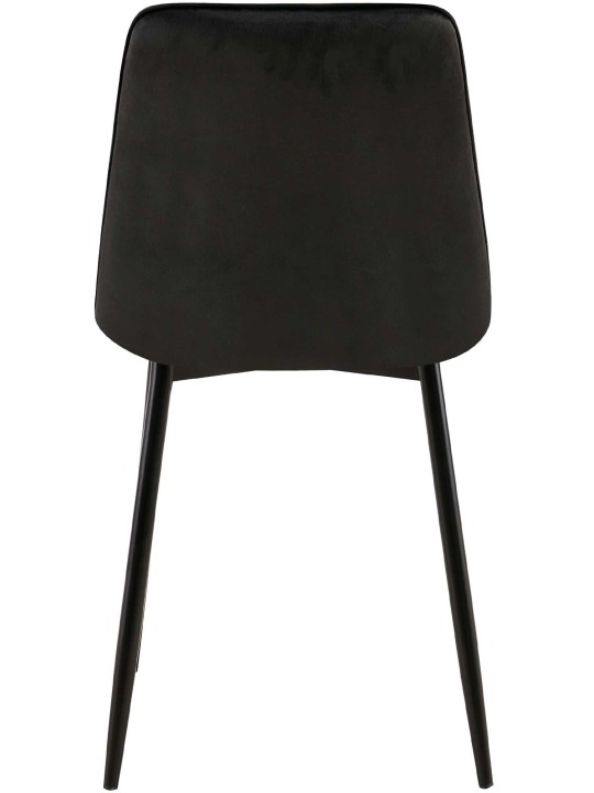 Sæt med 2 spisestuestole Gifford velvet, sort