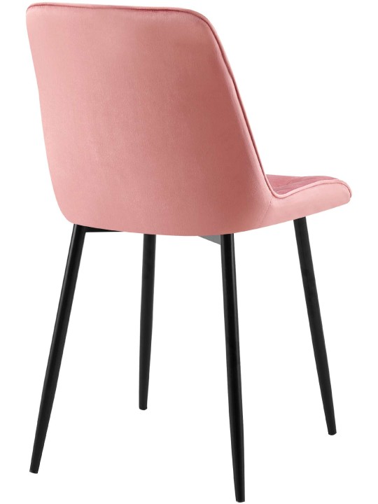 Sæt med 2 spisestuestole Gifford velvet, pink