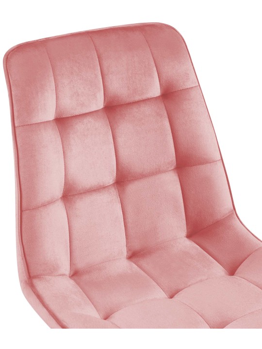 Sæt med 2 spisestuestole Gifford velvet, pink