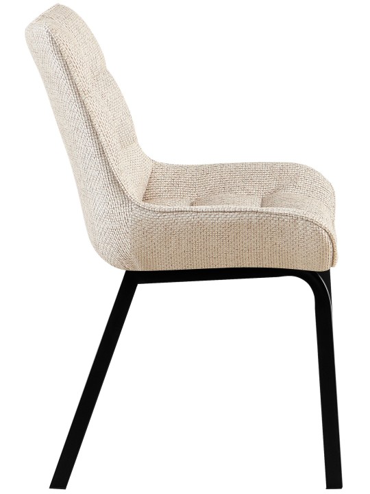 Sæt med 2 stole Saranda stof, elfenben Sæt med 2 stole Saranda stof, elfenben