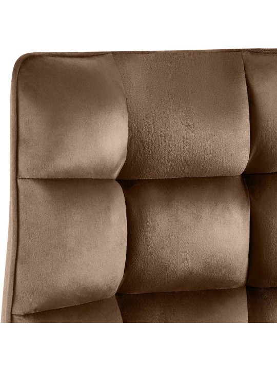 Sæt med 2 stole Saranda fløjl, brun