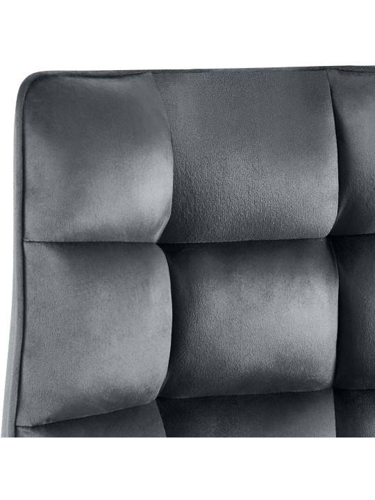 Sæt med 2 stole Saranda fløjl, mørkegrå