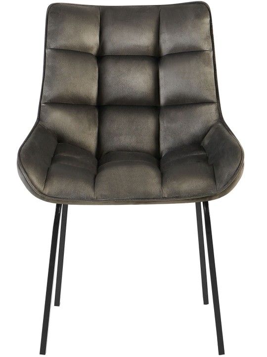 Sæt med 2 stole Saranda fløjl, antracit Sæt med 2 stole Saranda fløjl, antracit