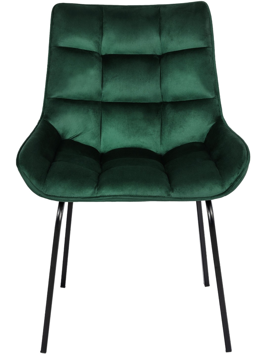 Sæt med 2 stole Saranda fløjl, grøn