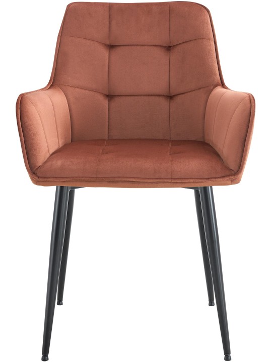 Sæt med 2 Ferndale spisestuestole i fløjl, brun Sæt med 2 Ferndale spisestuestole i fløjl, brun