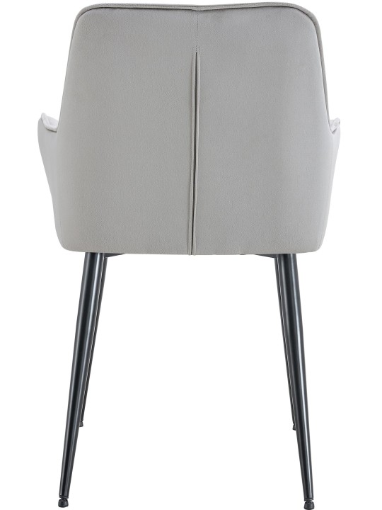 Sæt med 2 Ferndale spisestuestole i fløjl, lysegrå Sæt med 2 Ferndale spisestuestole i fløjl, lysegrå