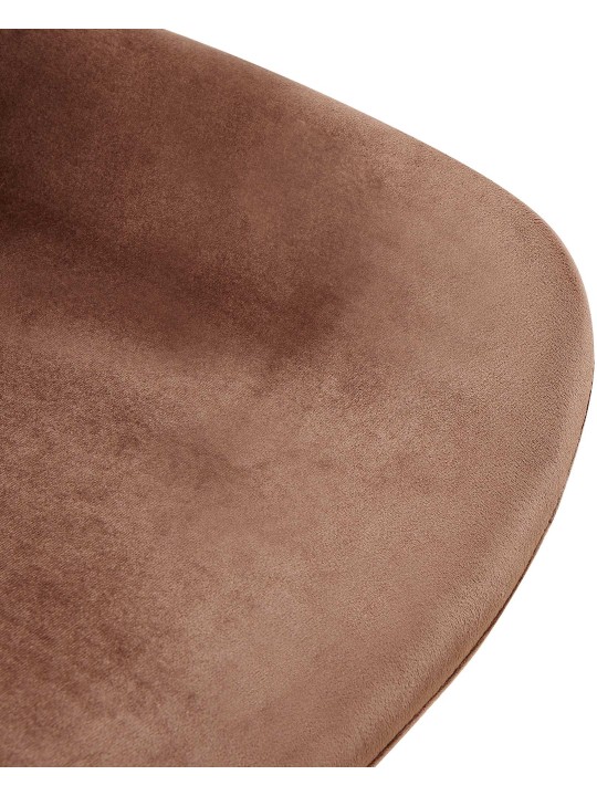 Sæt med 2 spisestuestole Lewes velvet, brun Sæt med 2 spisestuestole Lewes velvet, brun