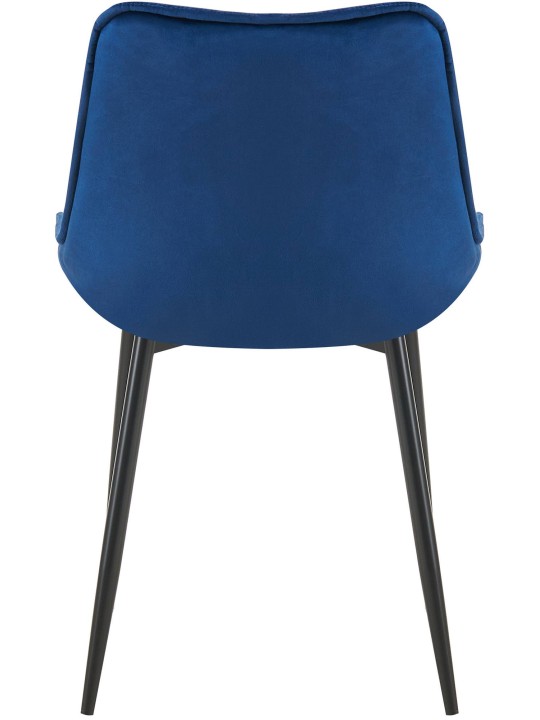 Sæt med 2 spisestuestole Wallace velvet, blå