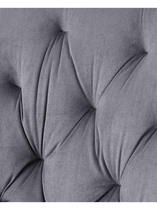 Sæt med 2 spisestuestole Wallace velvet, mørkegrå