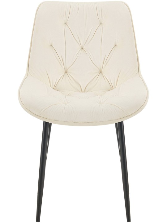 Sæt med 2 spisestuestole Wallace velvet, creme Sæt med 2 spisestuestole Wallace velvet, creme