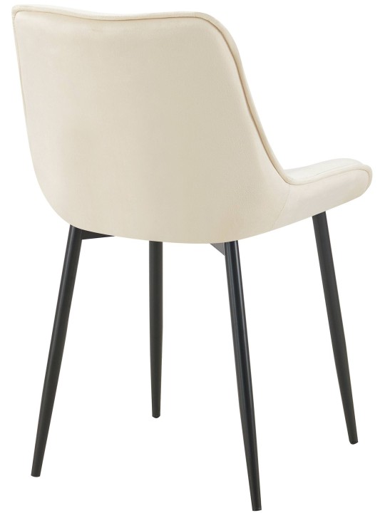 Sæt med 2 spisestuestole Wallace velvet, creme Sæt med 2 spisestuestole Wallace velvet, creme