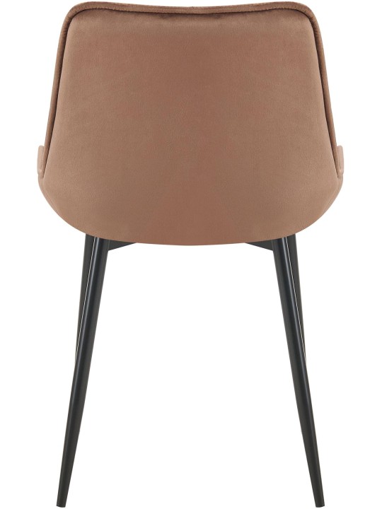 Sæt med 2 spisestuestole Wallace velvet, brun