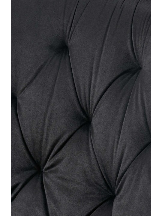 Sæt med 2 spisestuestole Wallace velvet, sort