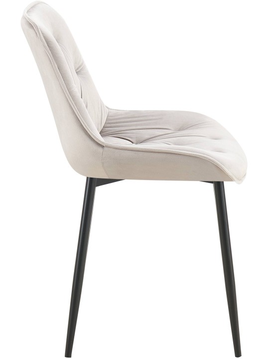 Sæt med 2 spisestuestole Wallace velvet, grå