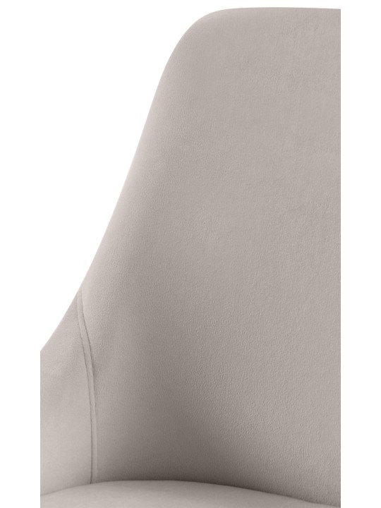 Elmira spisestuestol i fløjl, grå