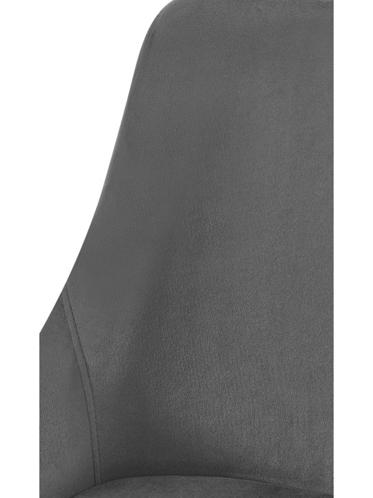 Spisestuestol Elmira fløjl guld, mørkegrå