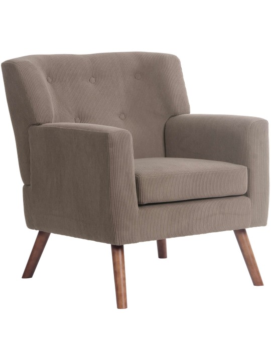 Lænestol Kioni Cord, mørkebrun