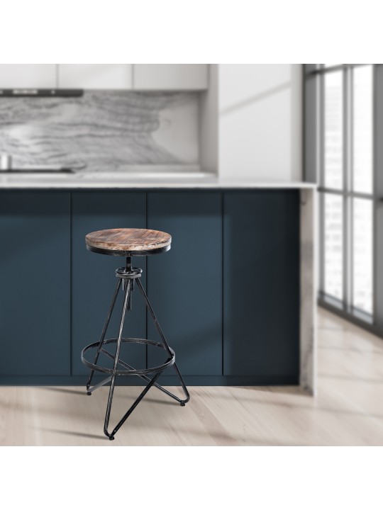 Sæt med 2 barstole Karla, sølv