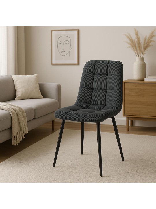 Spisestuestol Tilde Cord, sort Spisestuestol Tilde Cord, sort