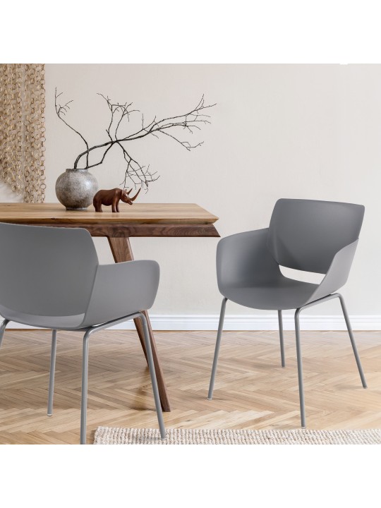 Sæt med 2 stole Alpena, mørkegrå Sæt med 2 stole Alpena, mørkegrå