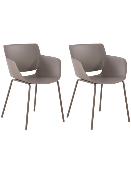 Sæt med 2 stole Alpena, taupe