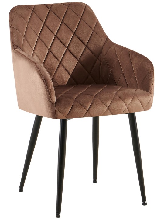 Spisestuestol Monett fløjl B, brun