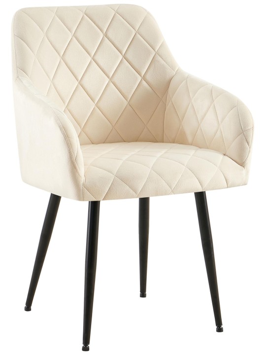 Spisestuestol Monett fløjl B, creme