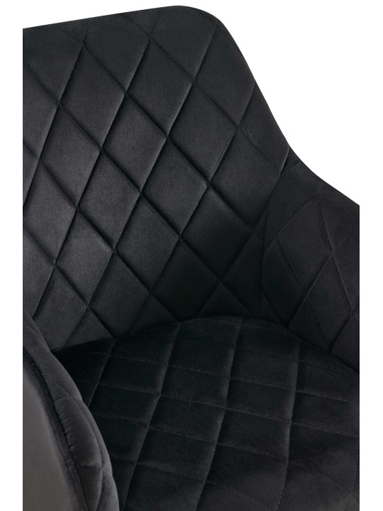 Spisestuestol Monett fløjl B, sort