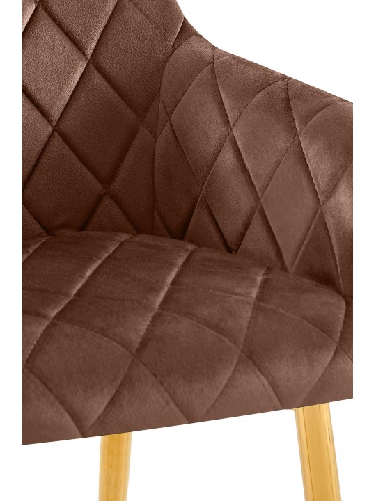 Spisestuestol Monett fløjl G, brun