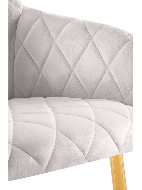 Sæt med 2 spisestuestole Monett velvet G, grå