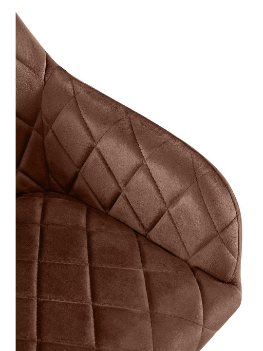 Sæt med 2 spisestuestole Monett velvet G, brun