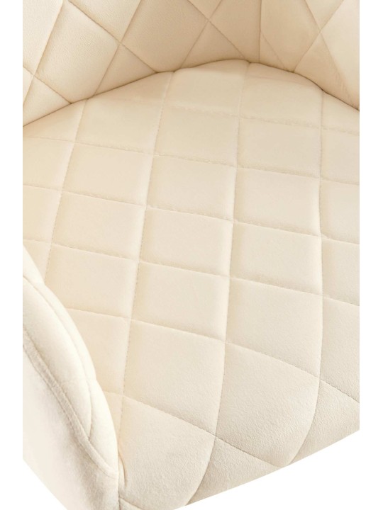 Sæt med 2 spisestuestole Monett velvet G, creme