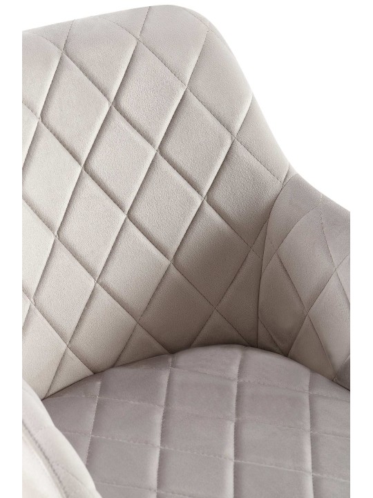 Sæt med 2 spisestuestole Monett velvet B, grå