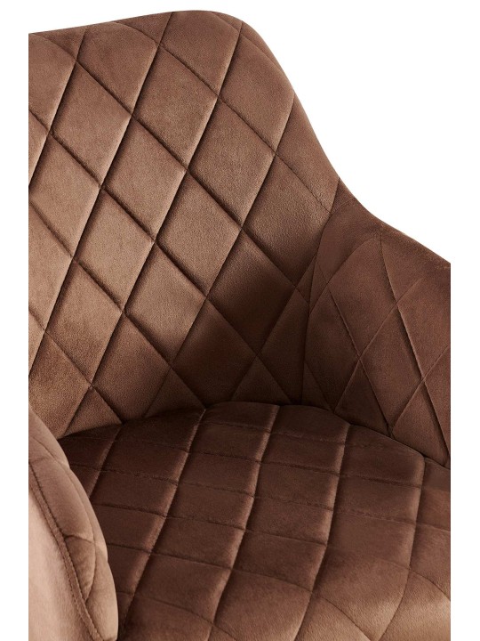 Sæt med 2 spisestuestole Monett velvet B, brun