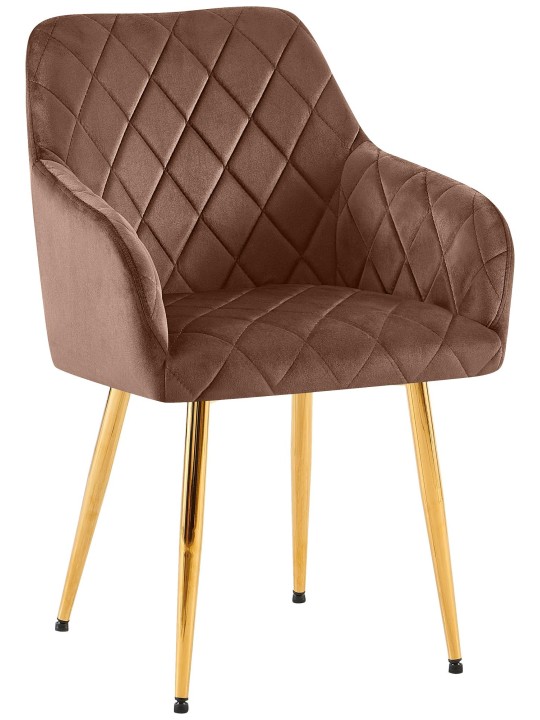 Spisestuestol Monett fløjl G, brun