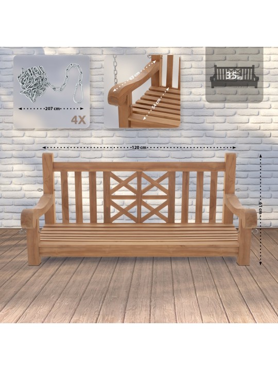 Gyngebænk Farm 120 cm, teak Gyngebænk Farm 120 cm, teak