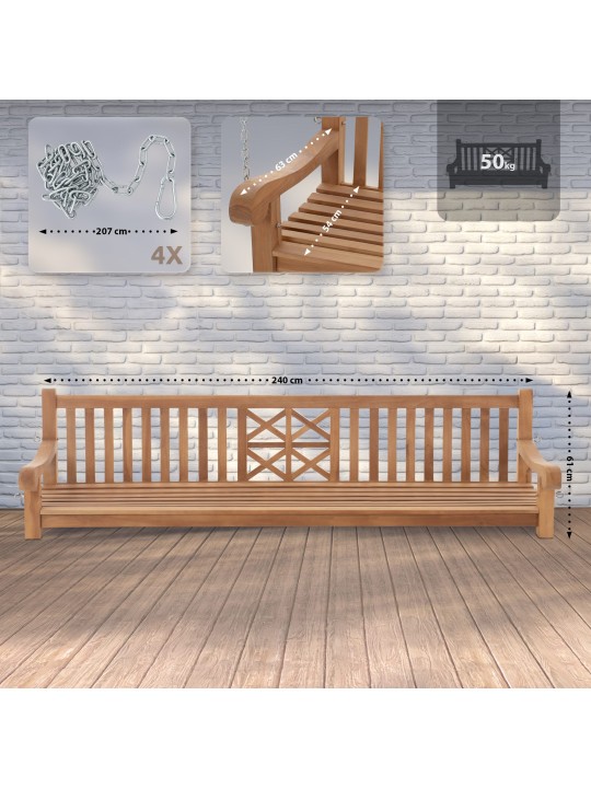 Gyngebænk Farm 240 cm, teak Gyngebænk Farm 240 cm, teak