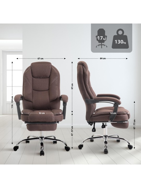 Kontorstol Slotsstof, brun