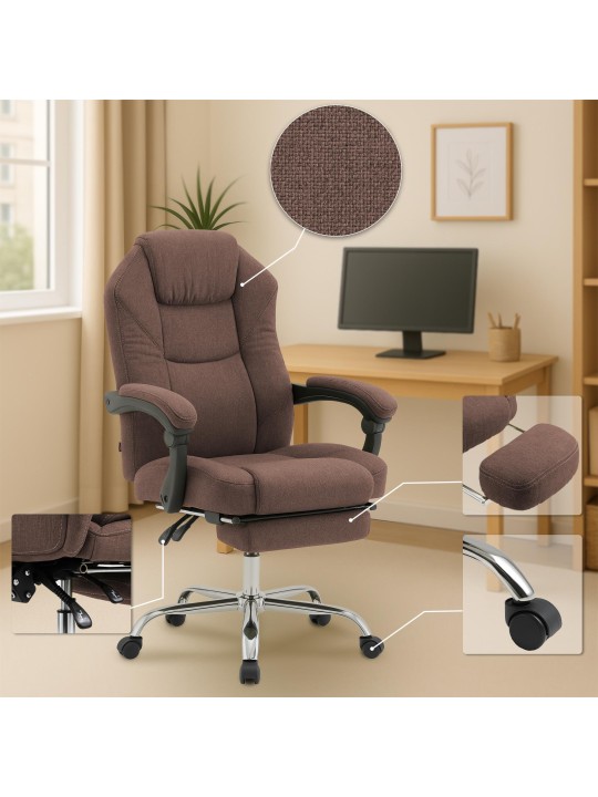 Kontorstol Slotsstof, brun