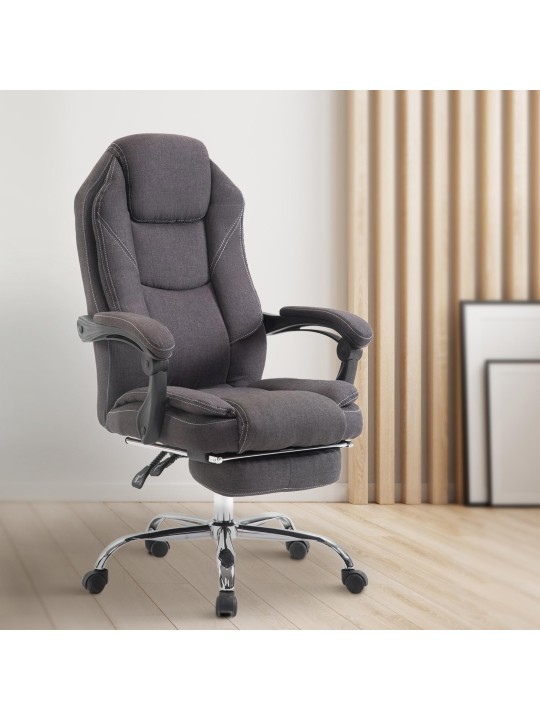 Kontorstol Slotsstof, mørkegrå