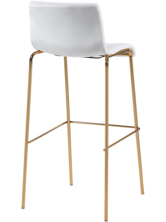 Barstol Hoover Velvet 4-fods guld, creme Barstol Hoover Velvet 4-fods guld, creme