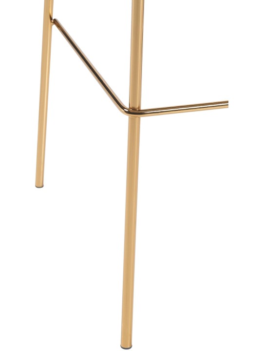 Barstol Hoover Velvet 4-fods guld, creme Barstol Hoover Velvet 4-fods guld, creme