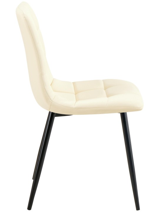 Spisestuestol Antibes imiteret læder, creme