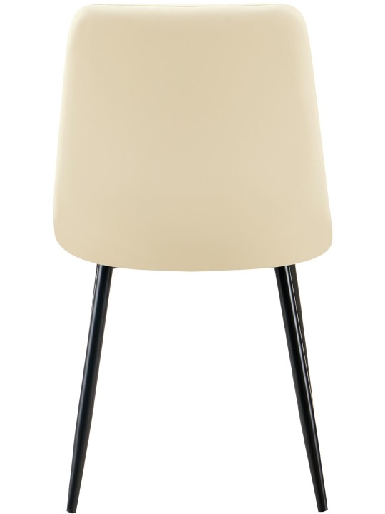 Spisestuestol Antibes imiteret læder, creme