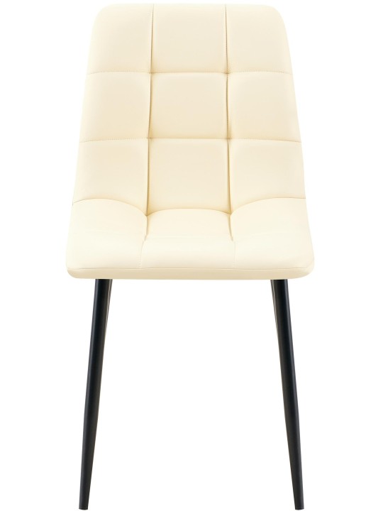 Spisestuestol Antibes imiteret læder, creme